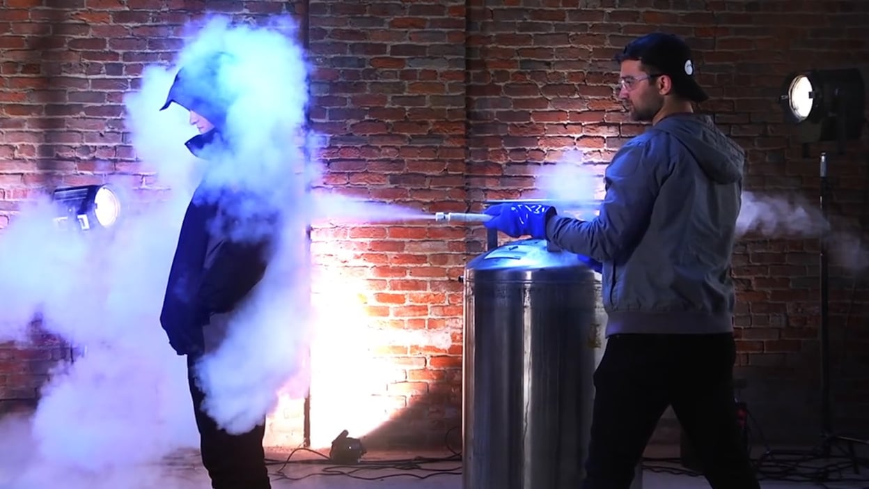 Watch this <strong>Aerogel Insulated Jacket</strong> withstand <em>Liquid</em> Nitrogen